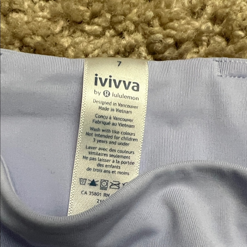 Ivivva by Lululemon Light Blue Layered Skort for Girls sz 7 - Picture 4 of 11